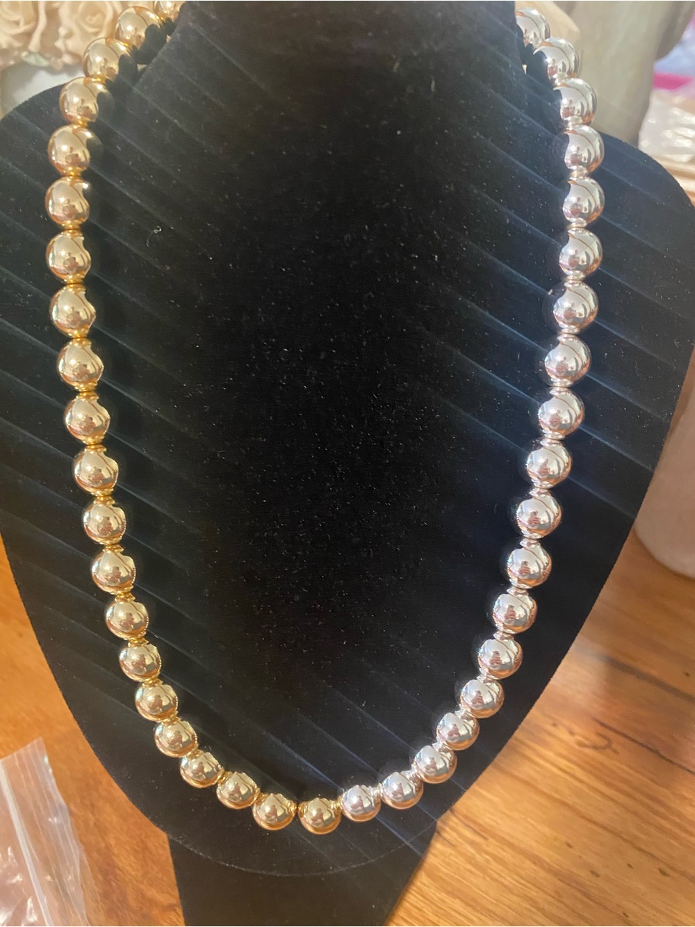 Park Lane Two-Tone Disco Gold and Silver Beaded Necklace